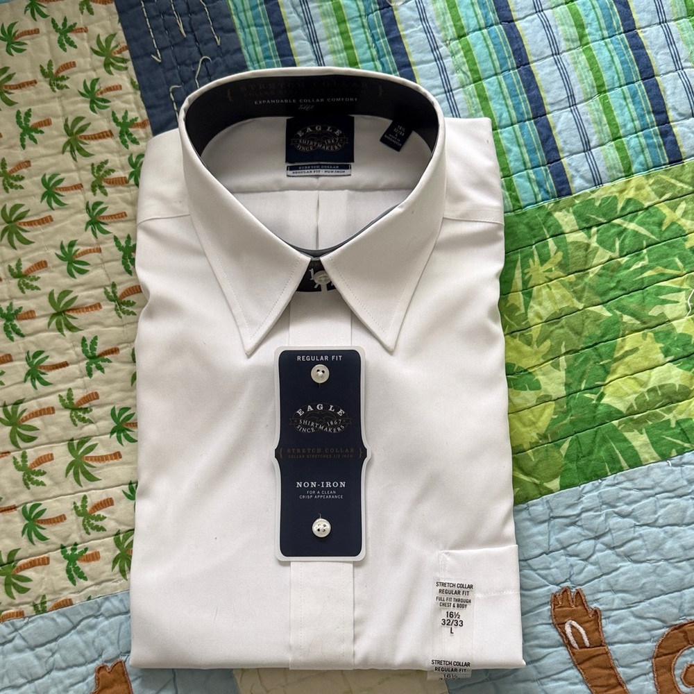 Eagle Dress Shirt Men’s regular fit (16.5; 32/33) white